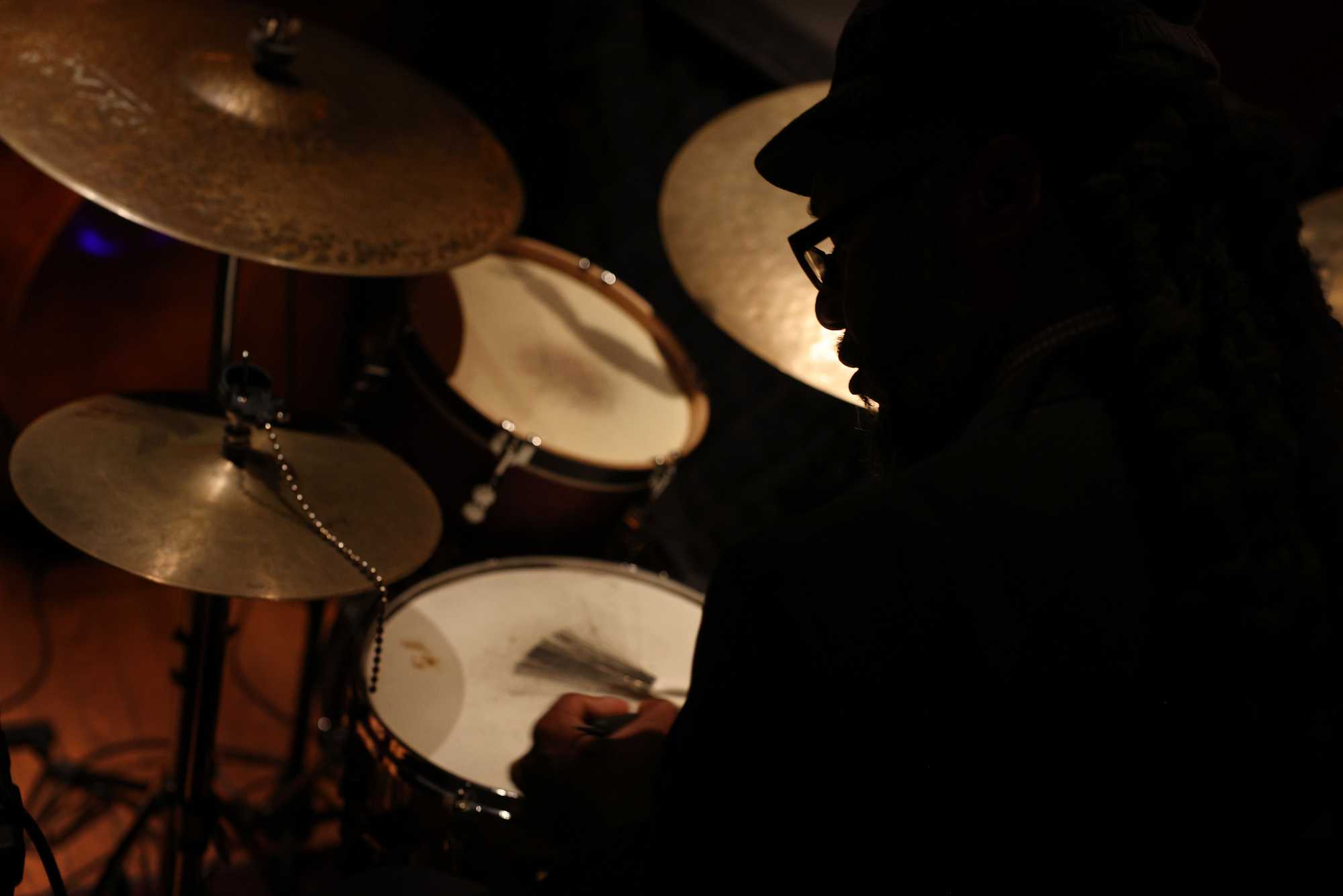 Drummer Brad Williams at the Green Lady Lounge in early September.