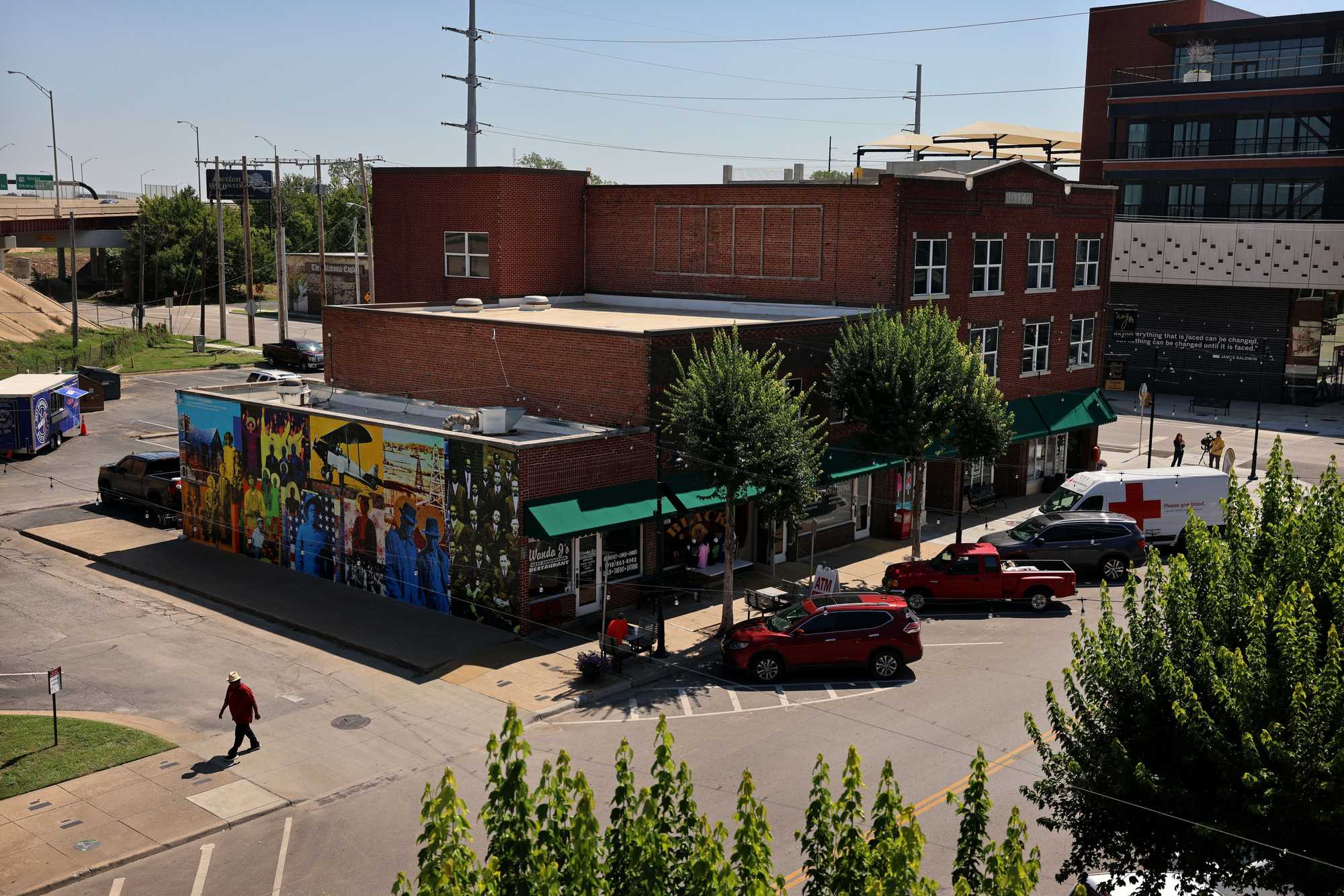 Greenwood Avenue in Tulsa's historic Greenwood District. 