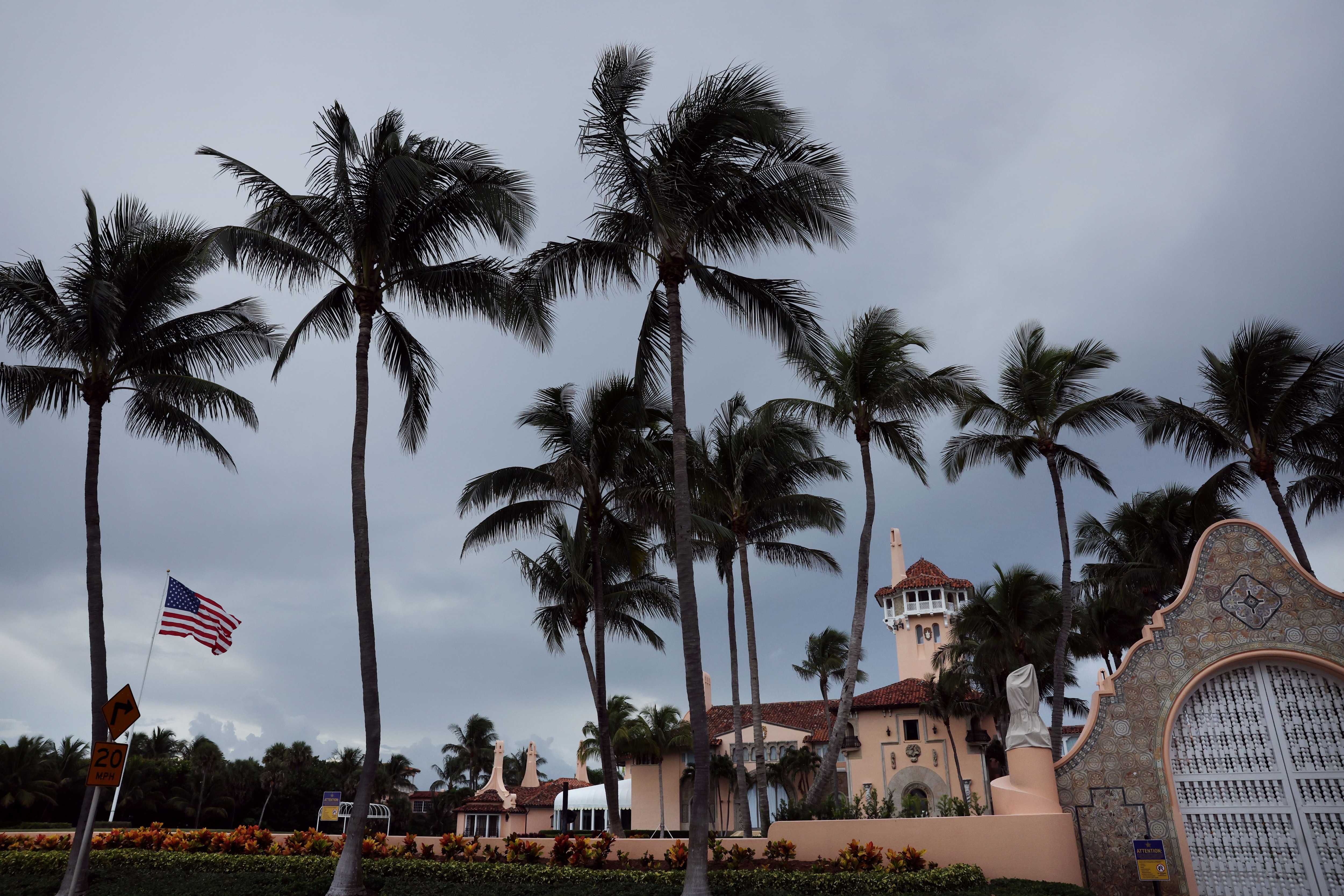 Former president Donald Trump’s Mar-a-Lago Club in Palm Beach, Fla.