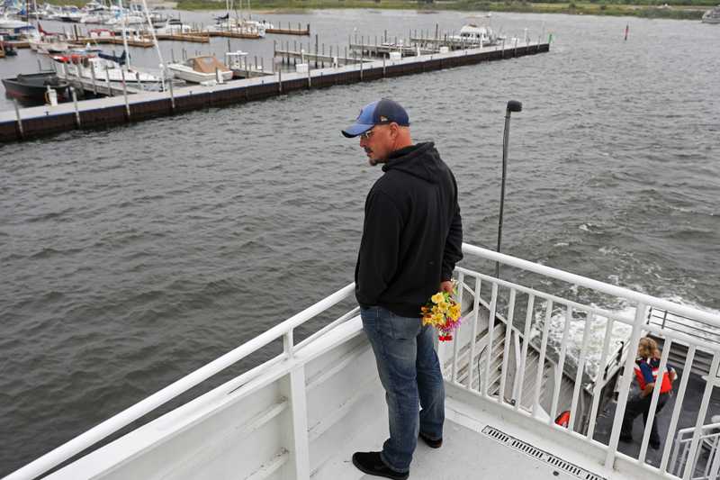 Jeremy Haversack stood on the deck of the Lake Express ferry as it pulled into the dock in Muskegon, Mich., where he planned to meet his girlfriend.
