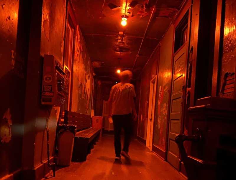 Globe reporter Mark Shanahan walked down a hallway at Earnestine & Hazel’s in Memphis.
