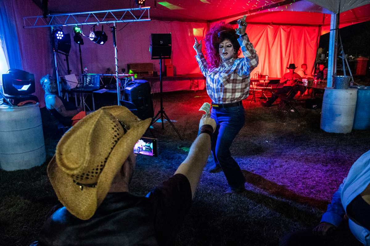 Natalie Blaze performed at the Nevada Gay Rodeo Association’s BigHorn Rodeo. 