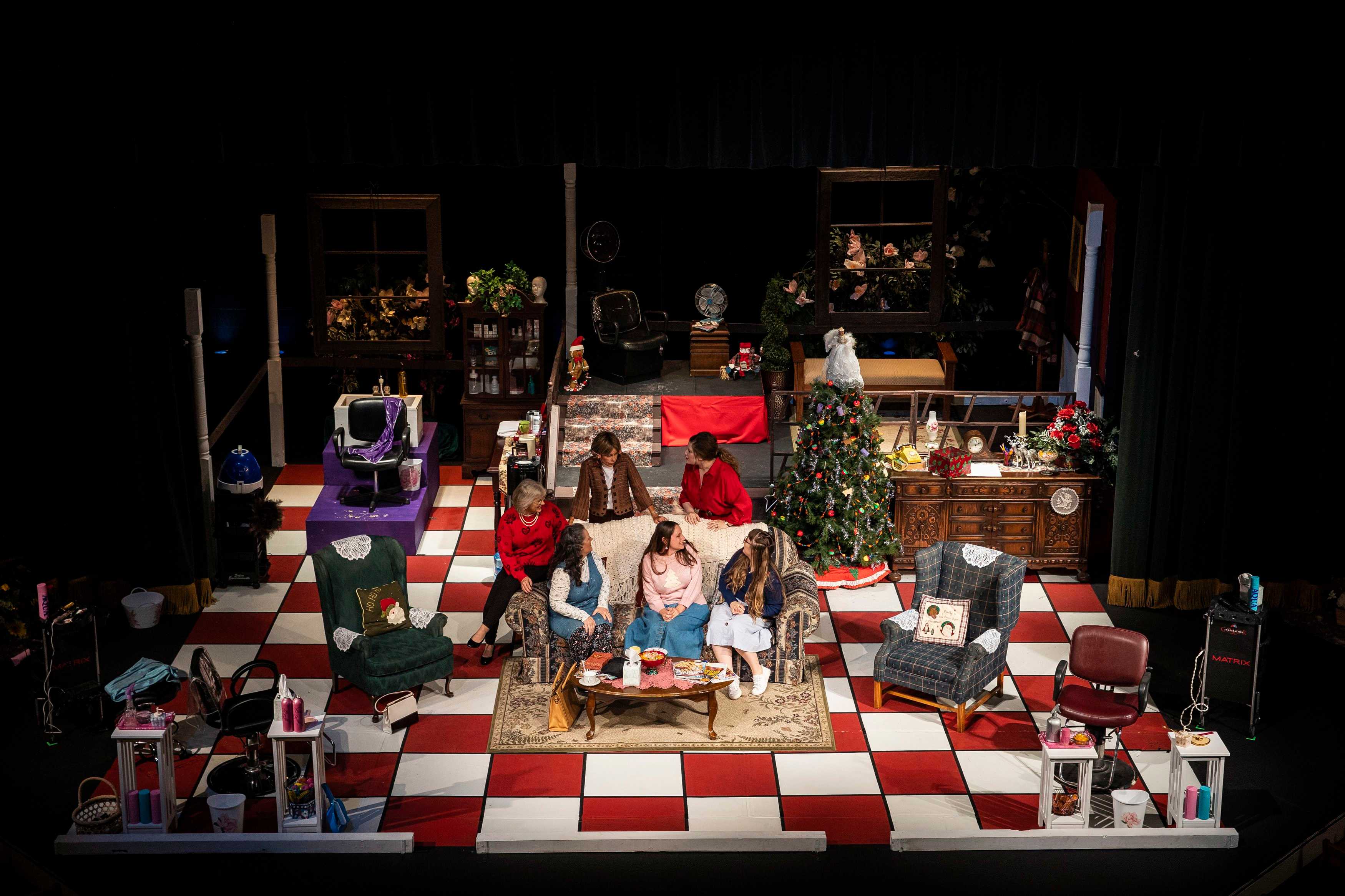 The actors held a dress rehearsal of "Steel Magnolias" before opening night at the Depot Theater in Dodge City, Kan.