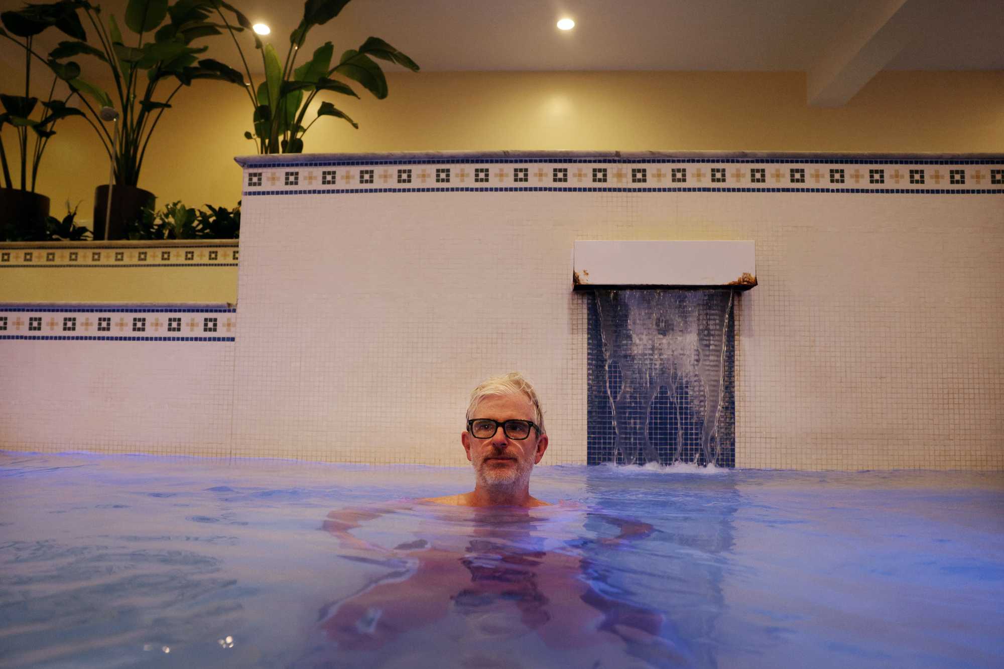 Globe staffer Mark Shanahan sought relief at the Quapaw Baths & Spa after some long days on the road. 

