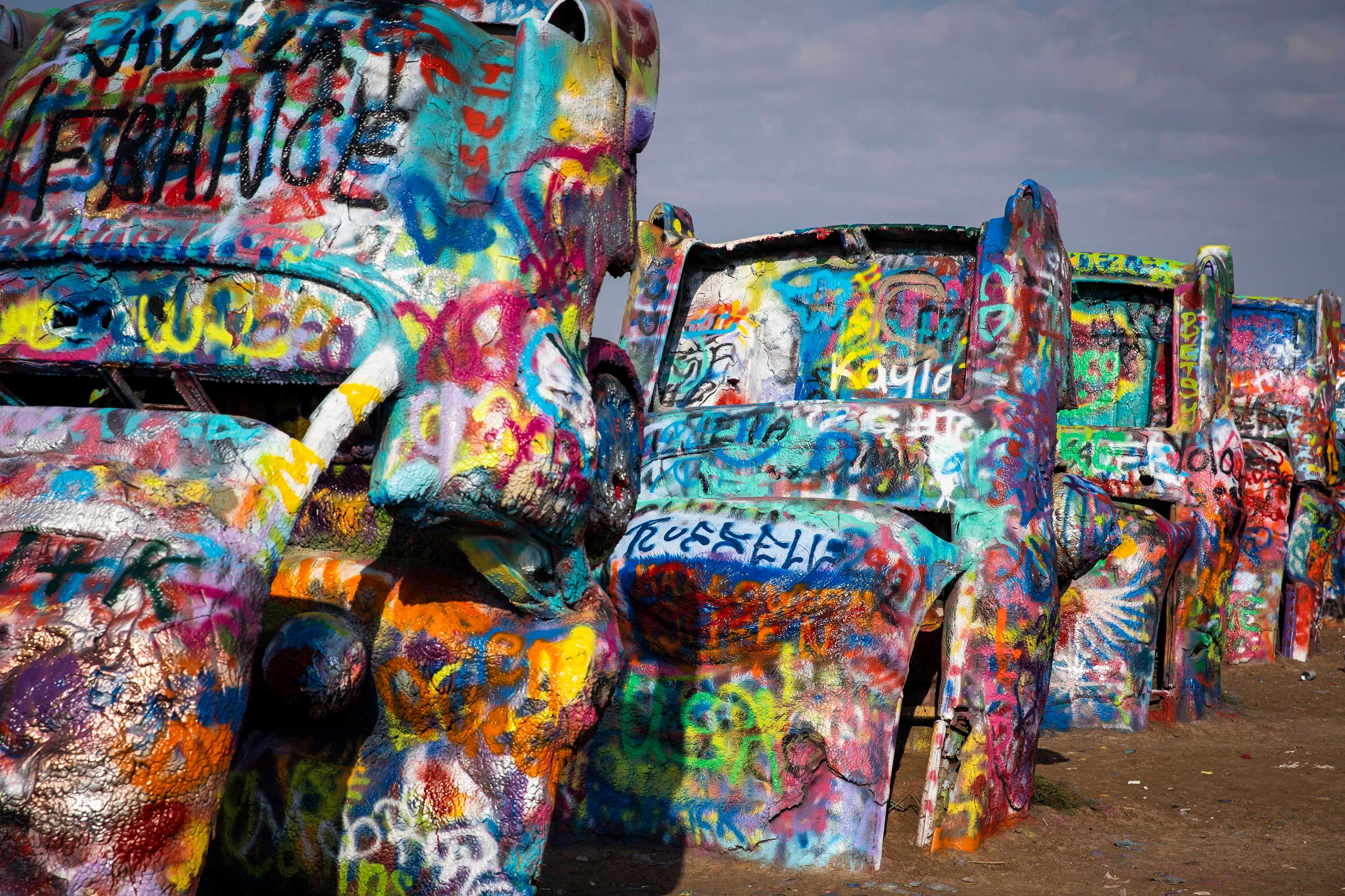 In Amarillo, Texas, Cadillac Ranch has captivated tourists since it was built in 1974.