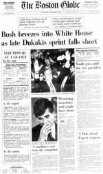 Michael Dukakis loses to George H.W. Bush