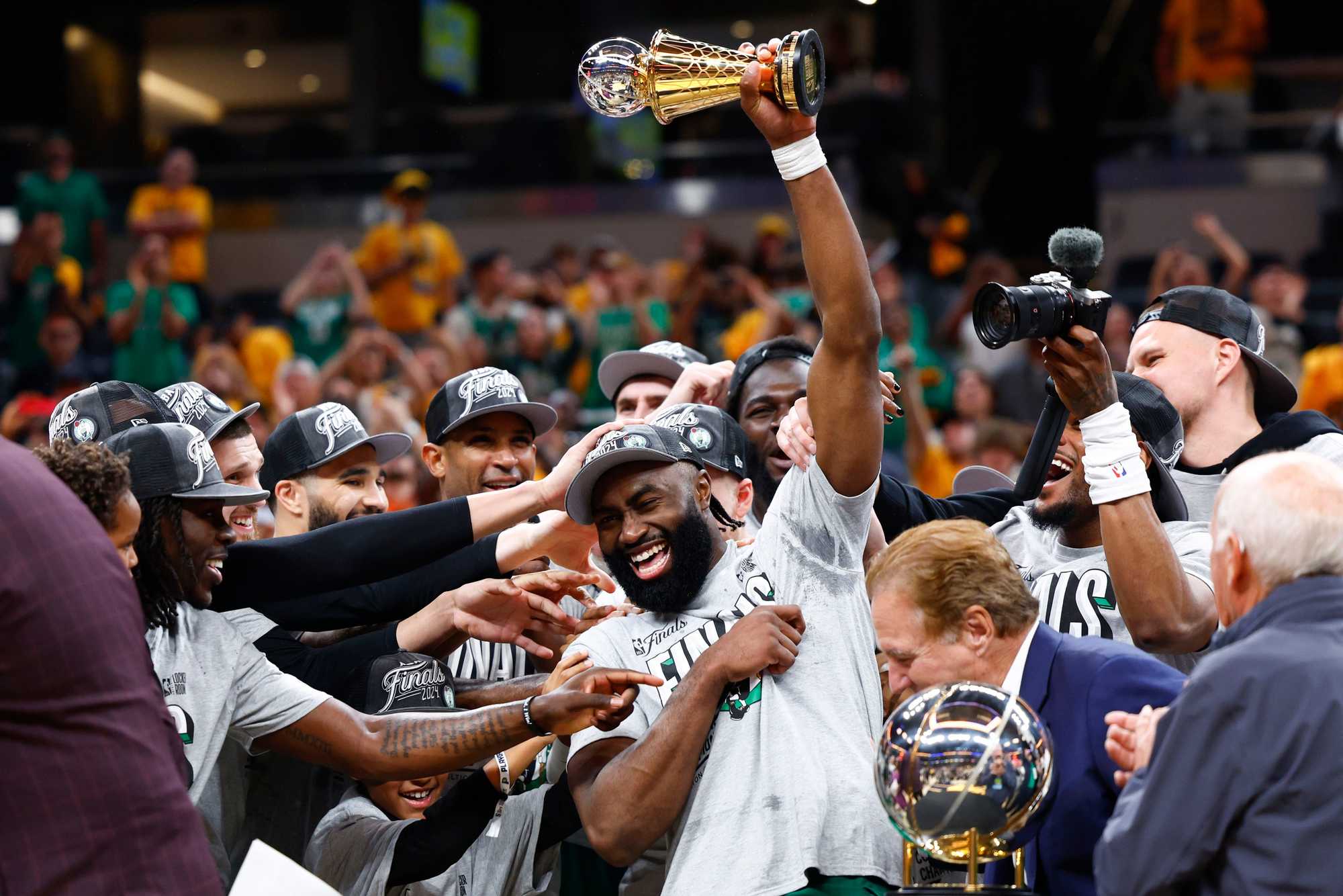 Jaylen Brown was MVP of the Eastern Conference finals, a four-game sweep of the Pacers.
