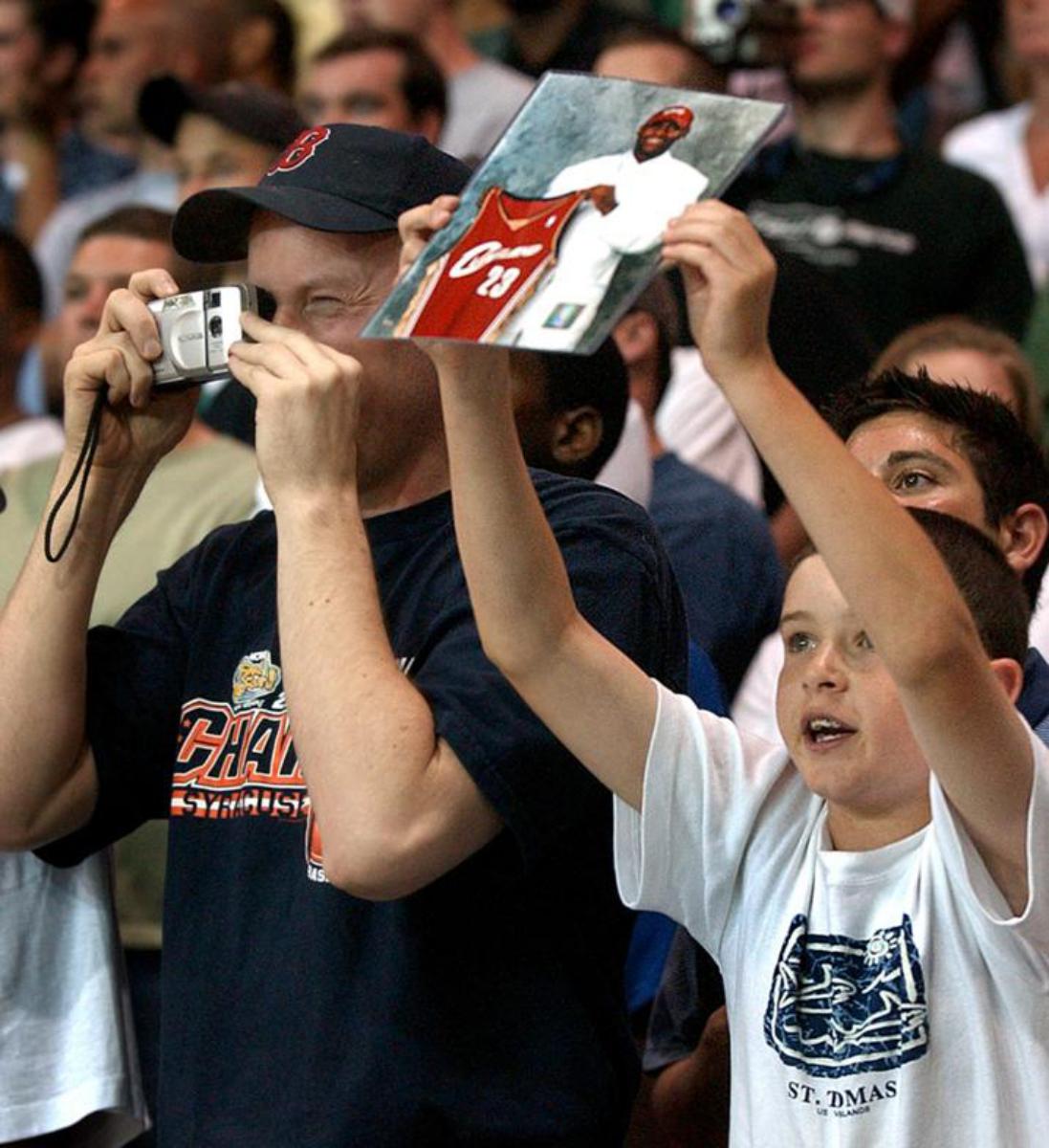 It was hard to tell LeBron fans from Boston fans at the 2003 Boston summer league.