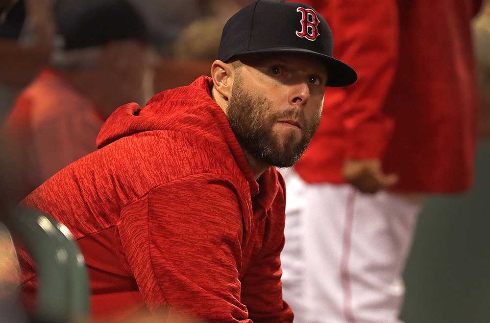 Dustin Pedroiahotter with a beard