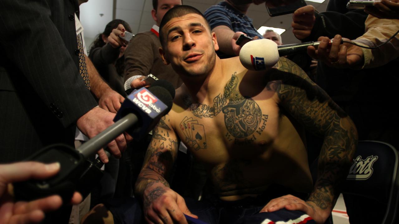 Aaron hernandez shirtless